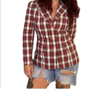 VTG Tommy Hilfiger Plaid Blazer- Country Club -Preppy- Old money -EUC -Sz 10-❤️💙